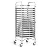 Cărucior pliabil din inox pentru transportul recipientelor GN | FORGAST FG01105