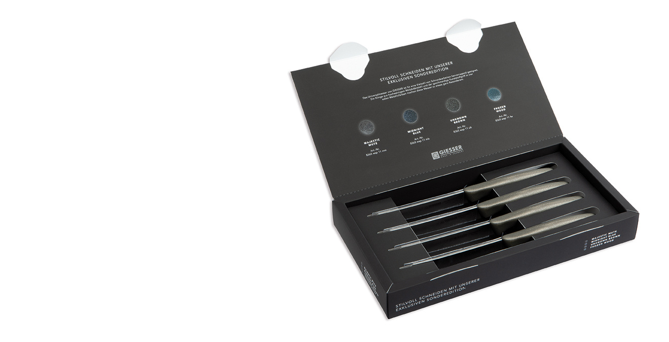 Set de cuțite - 11 cm, 4 piese | GIESSER MESSER 8365 wsp 11-4 ub