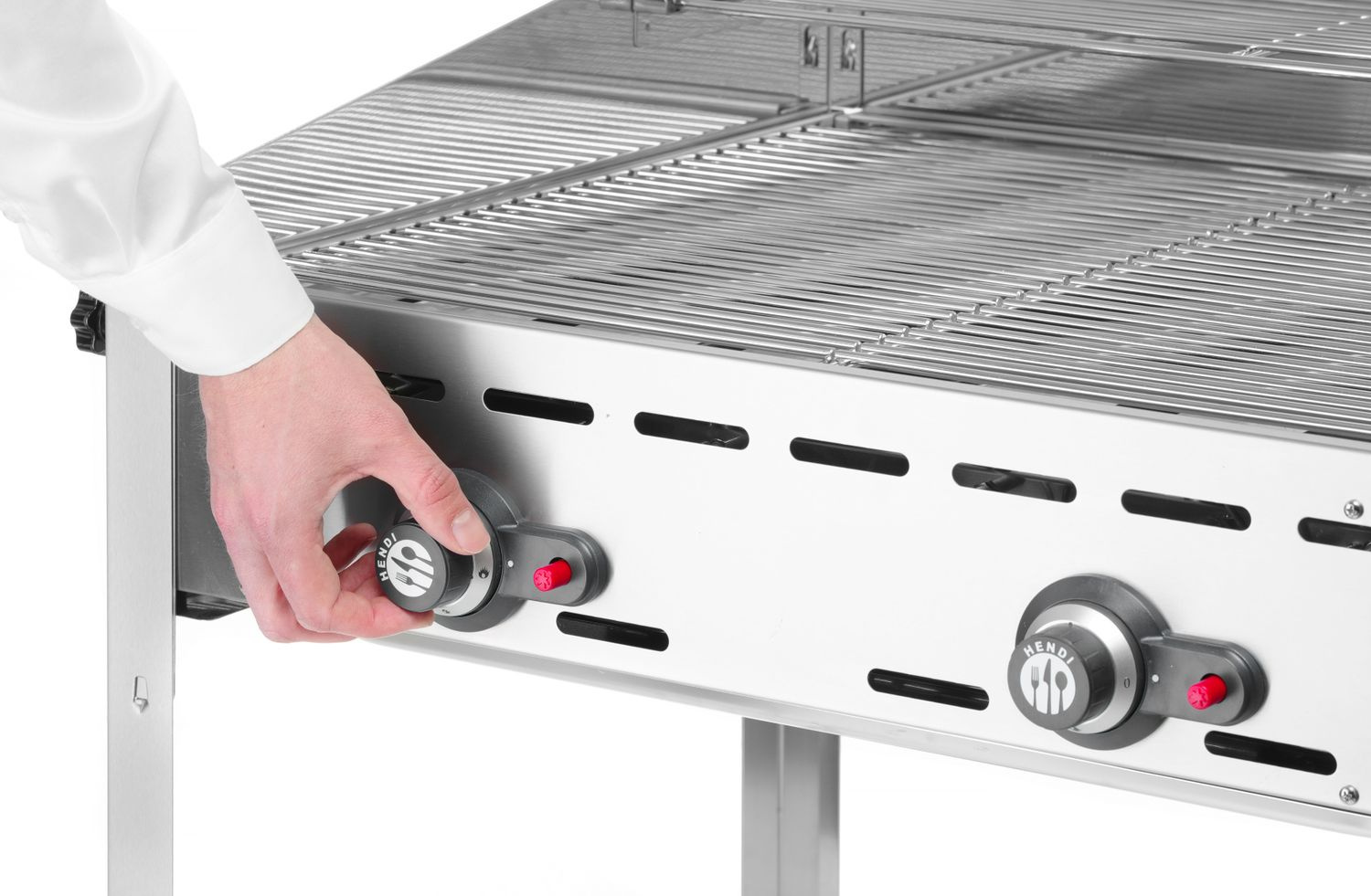 Grătar pe gaz Green Fire Profi Line cu 2 arzătoare HENDI 149508