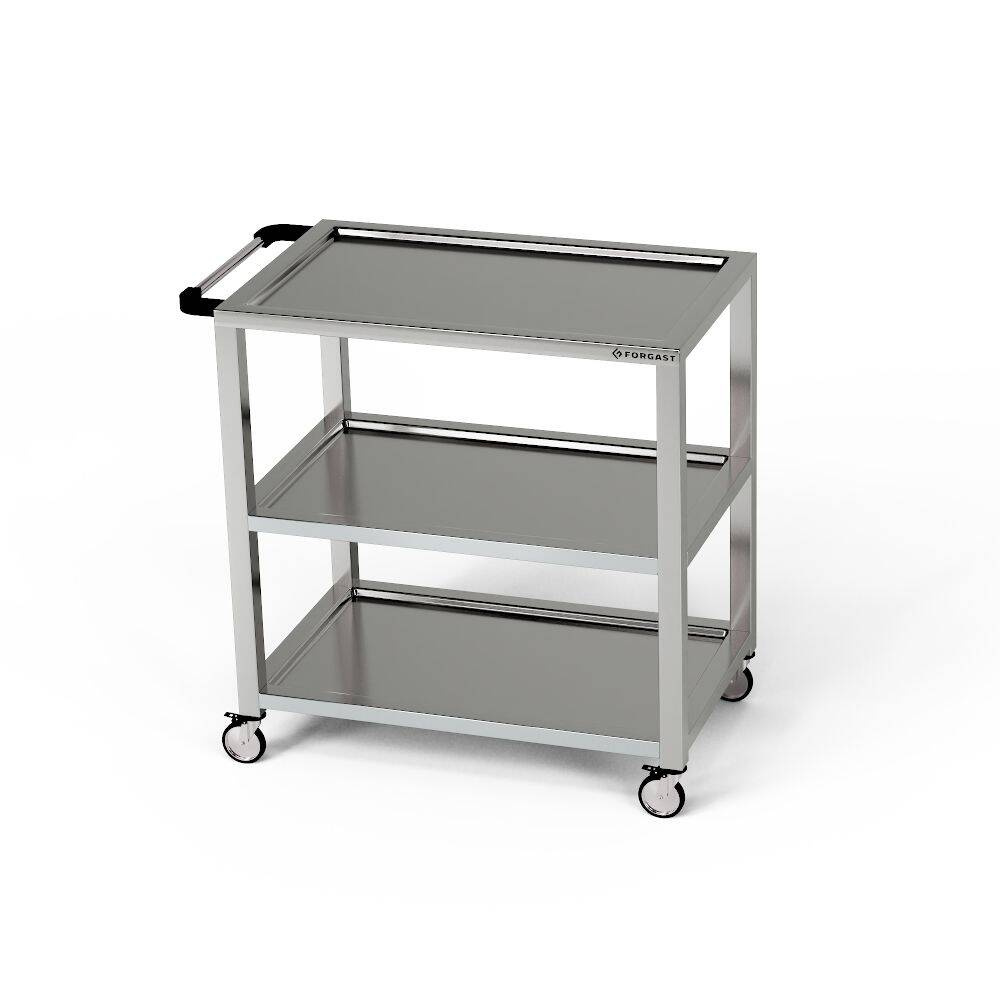 Cărucior cu 3 rafturi din oțel inoxidabil 110x40x85 cm | FORGAST