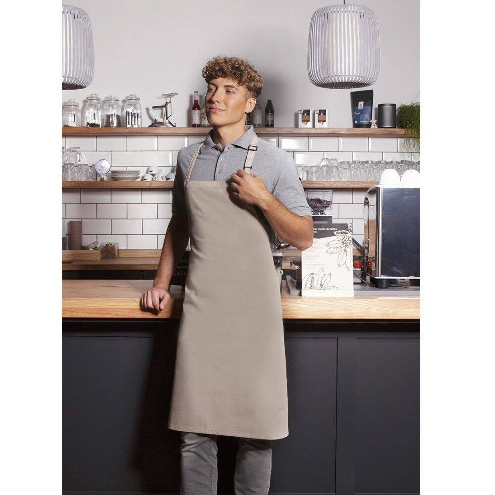 Șorț de bucătar de bază 75 x 90 cm cu cataramă de nisip | KARLOWSKY BLS 4-19-Stck