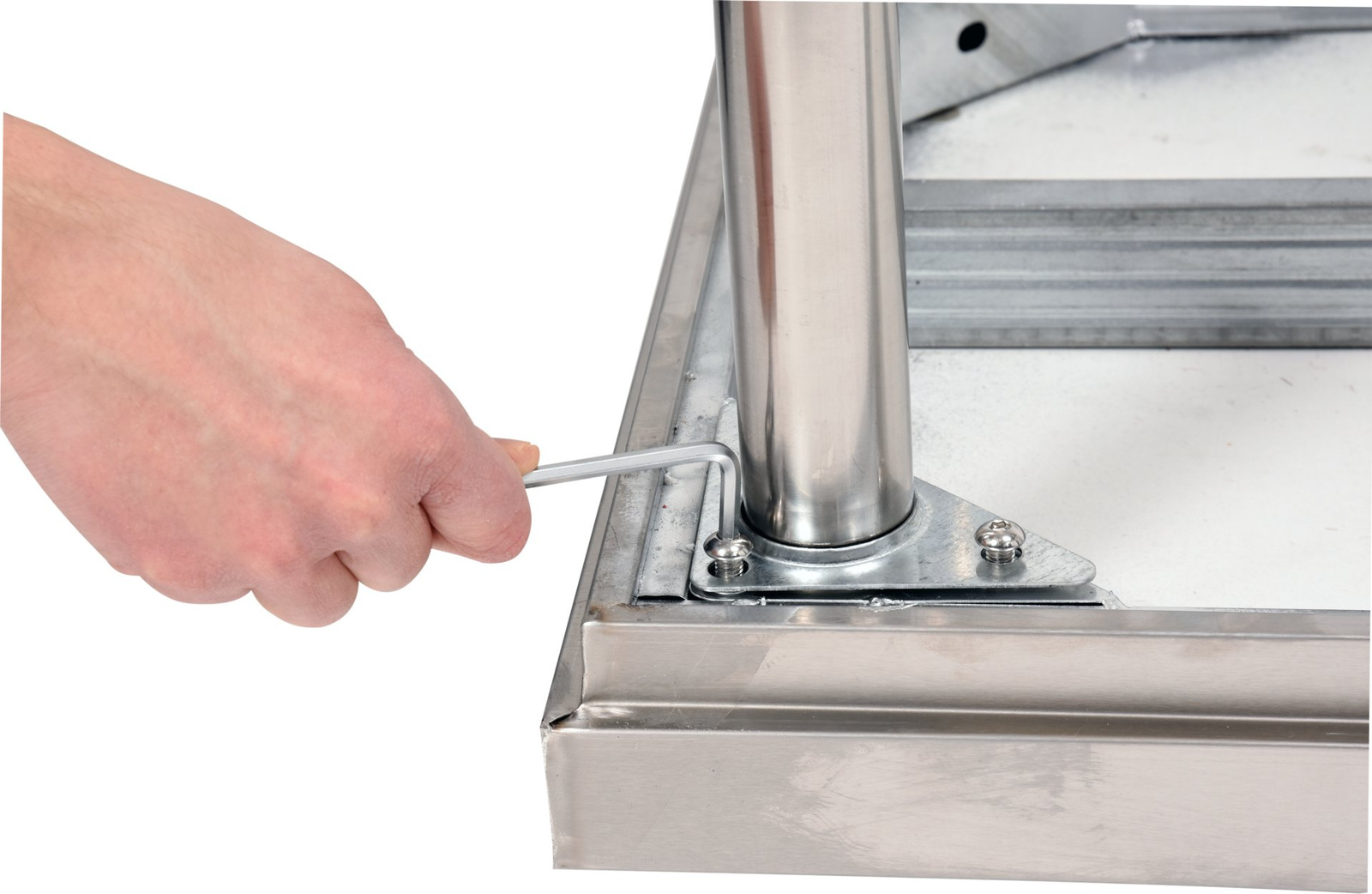 Masă de lucru din oțel inoxidabil cu raft 100x70x85 cm | YATO YG-09031