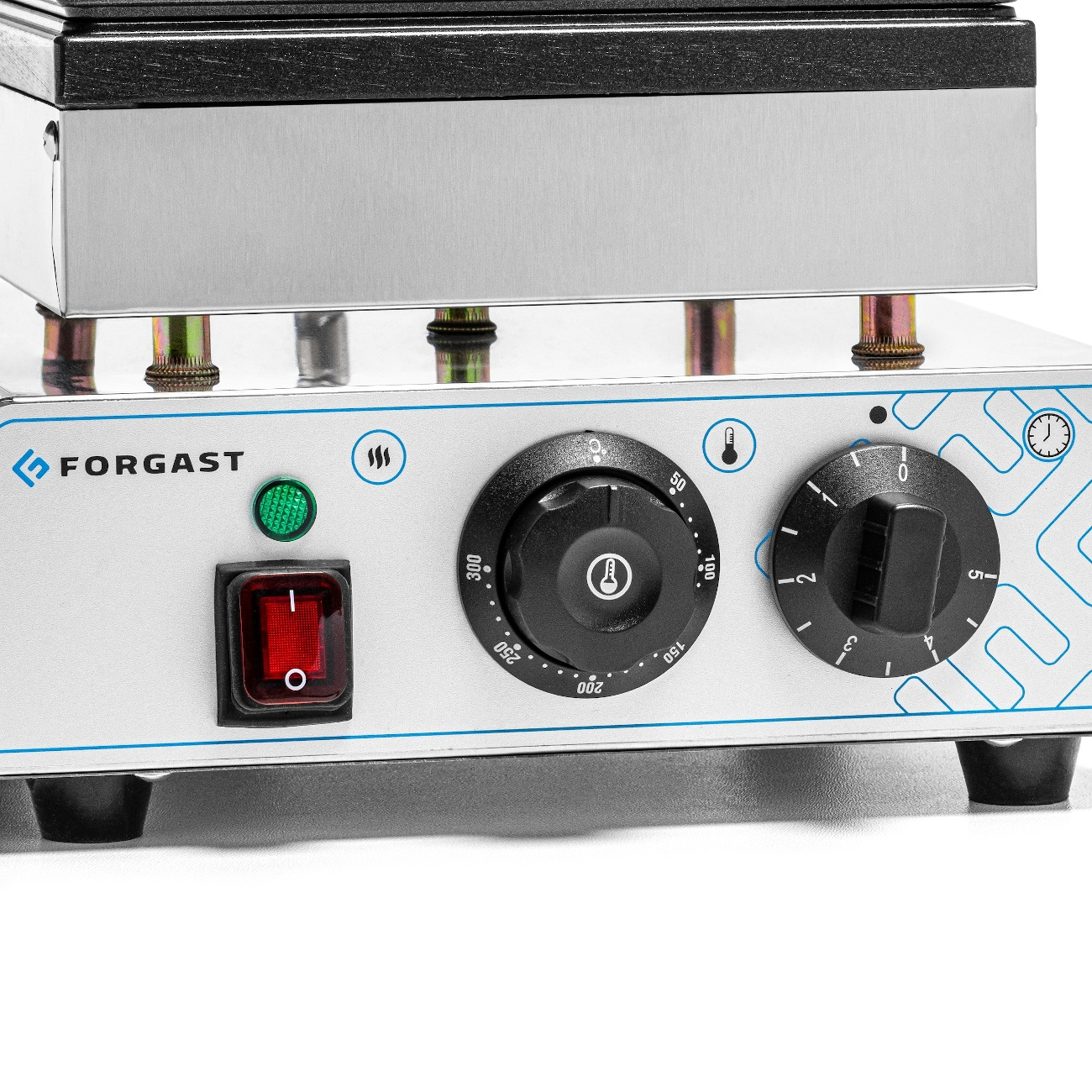 Aparat electric pentru vafe 4x4 simplu, 1.6 kW, 230 V | FORGAST FG09706