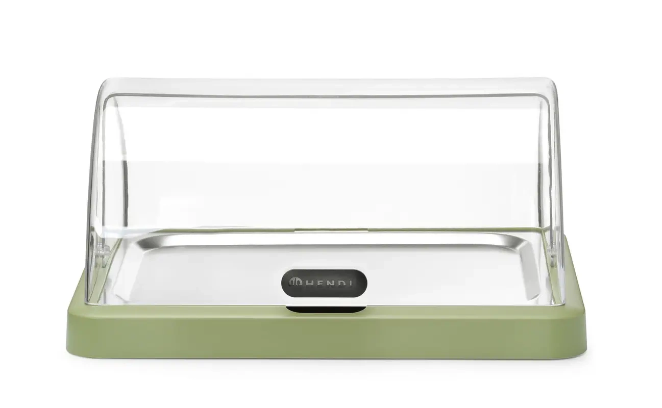 Vitrină frigorifică roll-top Duo UNIQ proiectată de Robert Bronwasser, verde, 46x35x22 cm | HENDI 871966