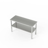 Extensie masă 2 rafturi din oțel inoxidabil 4 picioare 150x30x60 cm | FORGAST