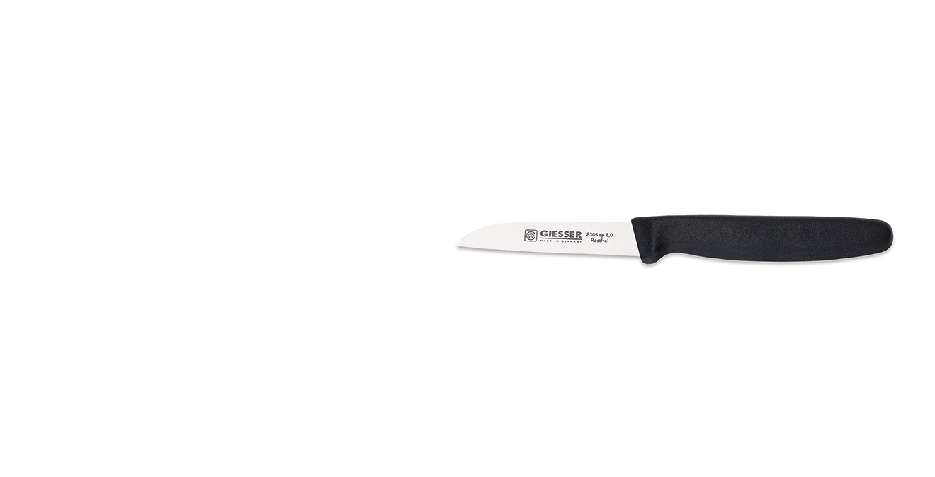 Cuțit pentru legume - 8 cm, negru | GIESSER MESSER 8305 sp 8,0