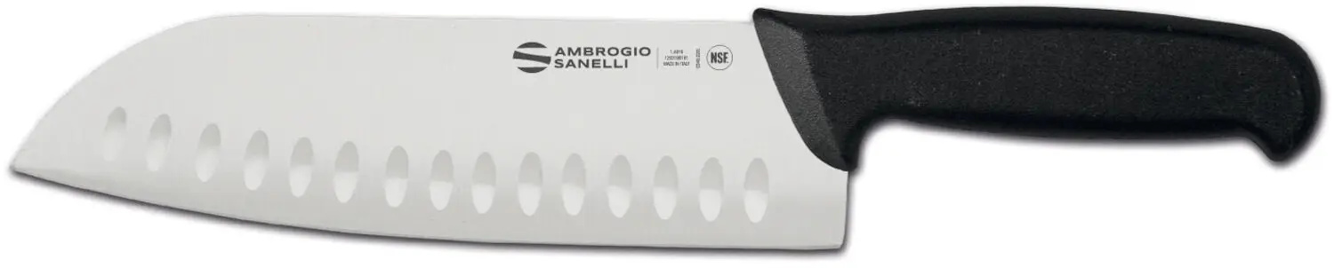 Cuțit Santoku cu striații Supra, lung. 34 cm | AMBROGIO SANELLI S350.020