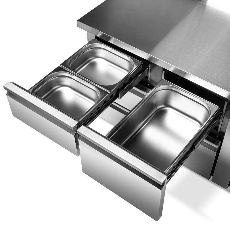 Sertar cu ghidaje pentru mese frigorifice - set 2 bucăți | FORGAST FG07125