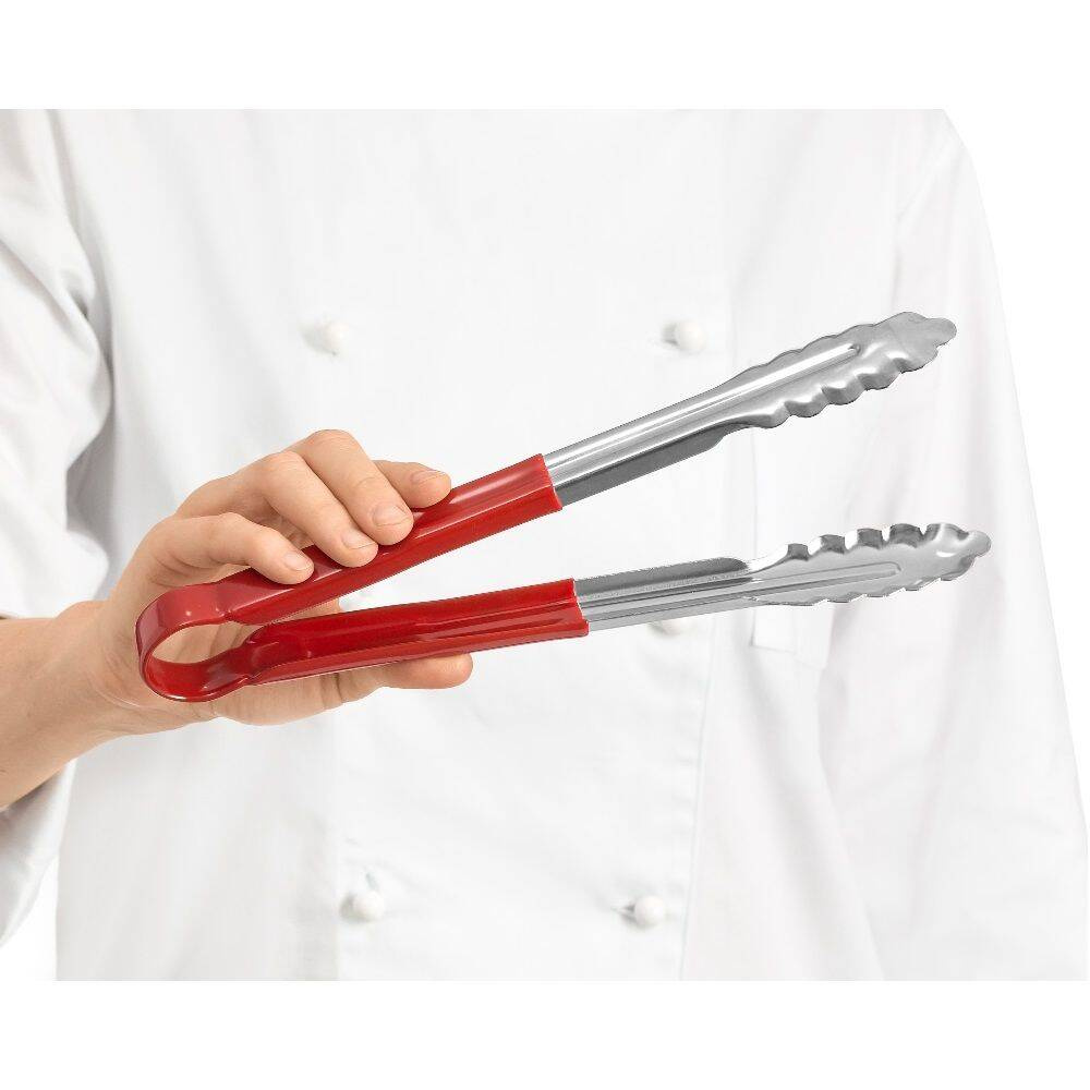 Clește de servire HACCP, roșu, 30 cm | FORGAST FG11124