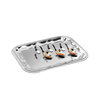Tavă de banchet cu model, oțel inoxidabil, 41.5x31x1.5 cm | APS 392