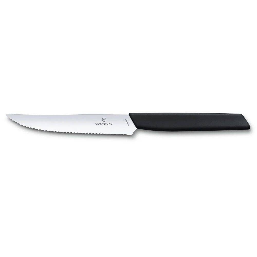 Cuțit de friptură Swiss Modern negru | VICTORINOX 6.9003.12W