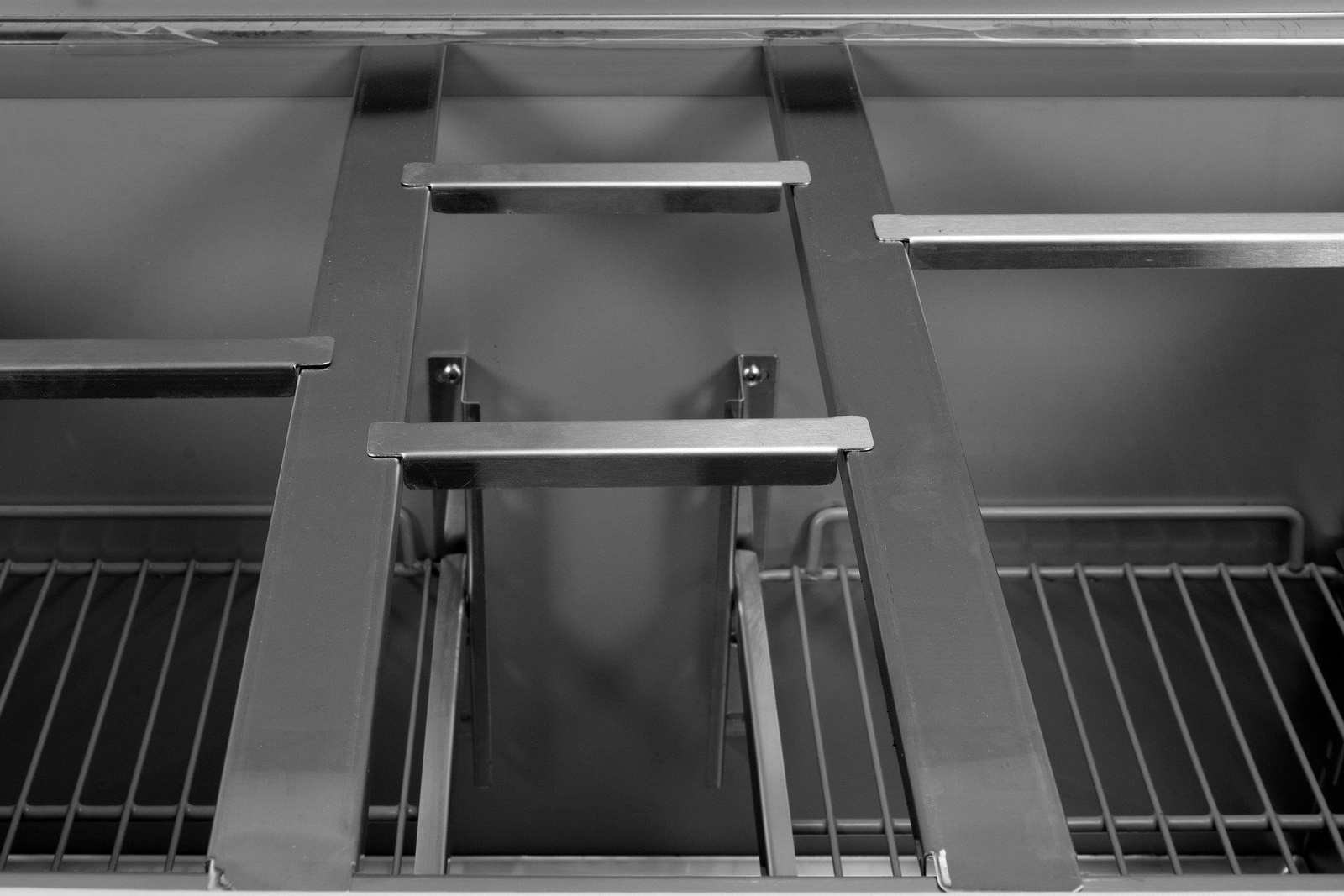 Salatieră frigorifică cu 2 uși, cu capac din oțel inoxidabil | YATO YG-05262