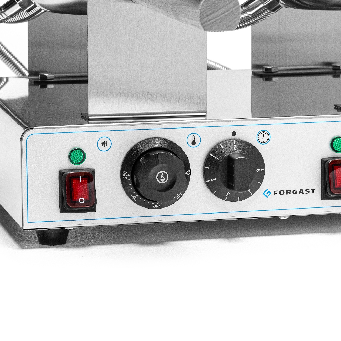 Aparat electric dublu pentru vafe 2 vafe, 2.8 kW, 230 V | FORGAST FG09722