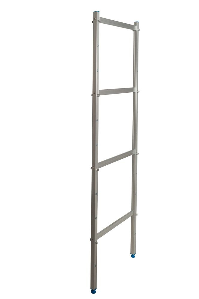4 rafturi bibliotecă freestanding adânc. 60 cm 2PD-64+4P-106 | ALUSHELF 60158