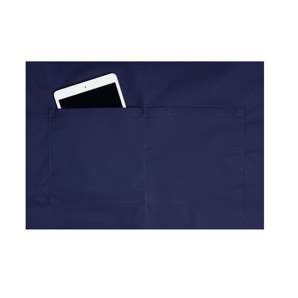 Șorț de bucătărie Basic 75 x 90 cm cu buzunar și cataramă bleumarin | KARLOWSKY BLS 5-10-buc