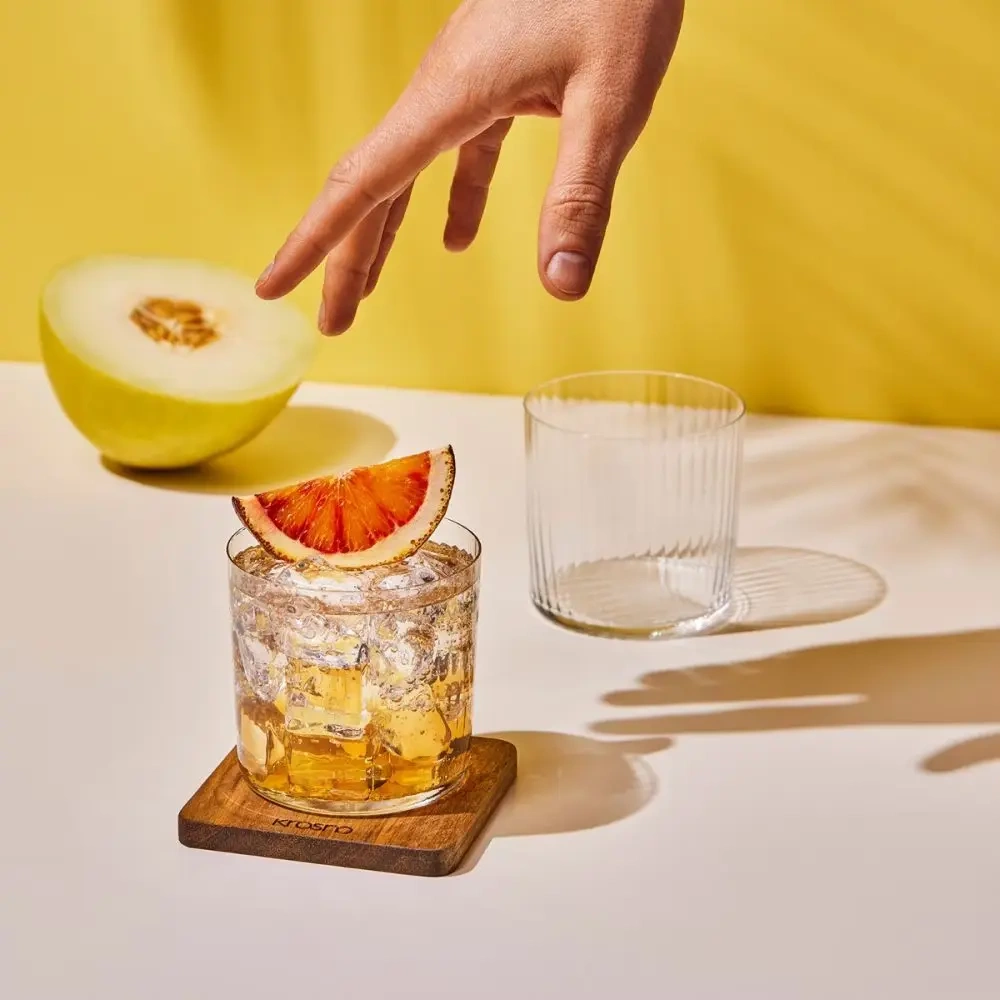 Pahare cu striații verticale Mixology 410 ml - set de 6 bucăți | KROSNO GLASS F68C366035011520