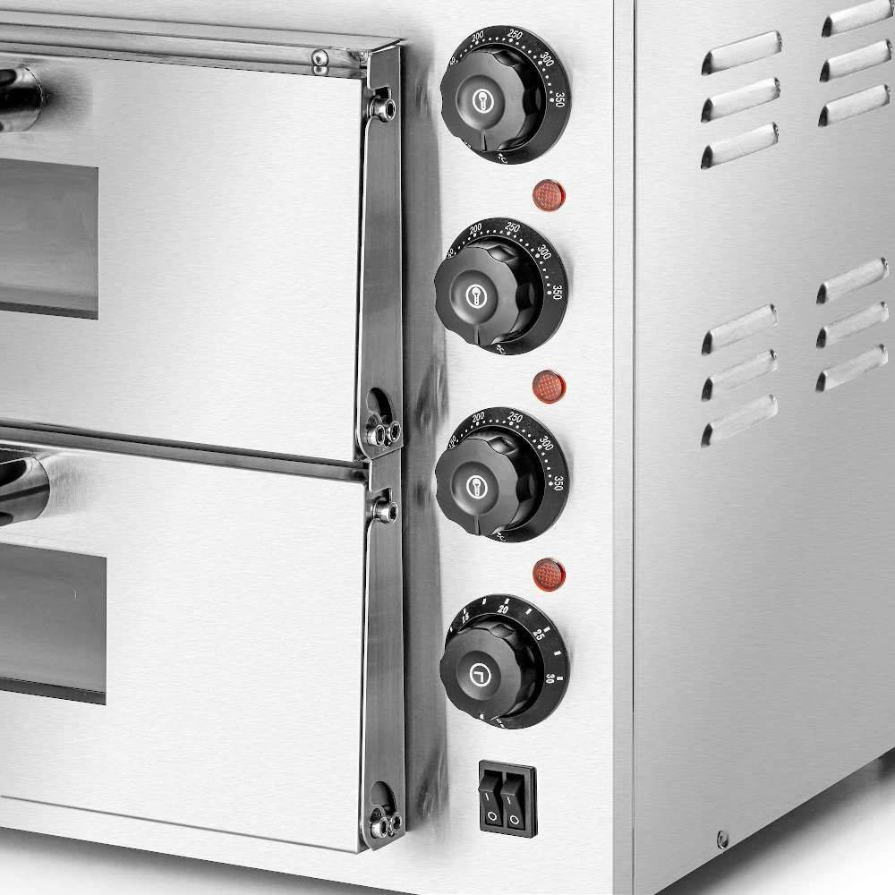 Cuptor pentru pizza cu 2 camere, 2x40 cm, 3 kW, 230 V | FORGAST FG09553