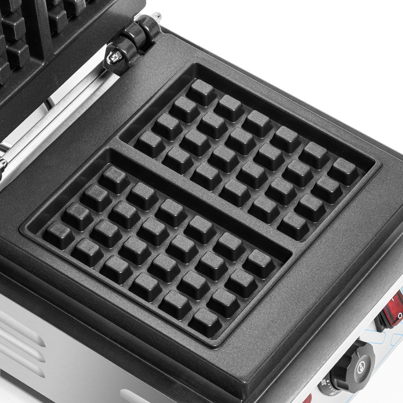 Aparat electric pentru vafe dreptunghiular pentru 2 vafe 4x6, 1,75 kW, 230 V | FORGAST FG09713