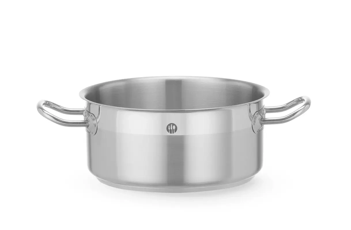 Oală joasă din oțel inoxidabil Profi Line, 2,8 l, diametru 20 cm, înălțime 9 cm | HENDI 830147