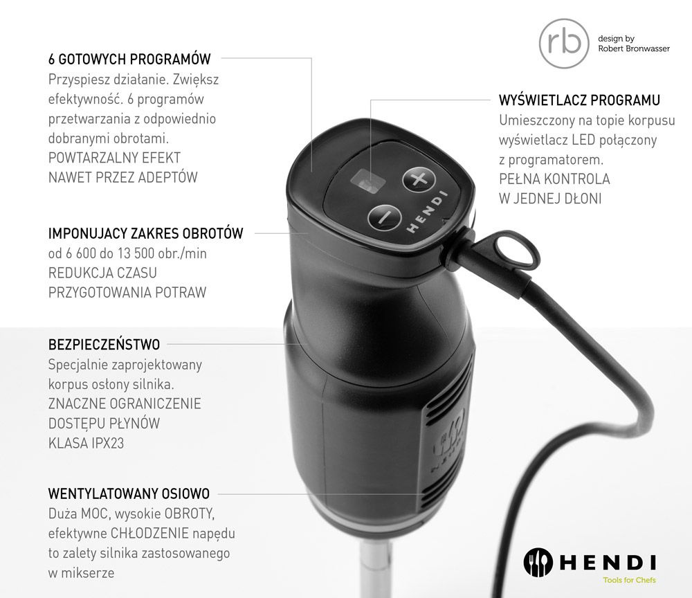 Mixer manual - l. braț 20 cm | HENDI 222157