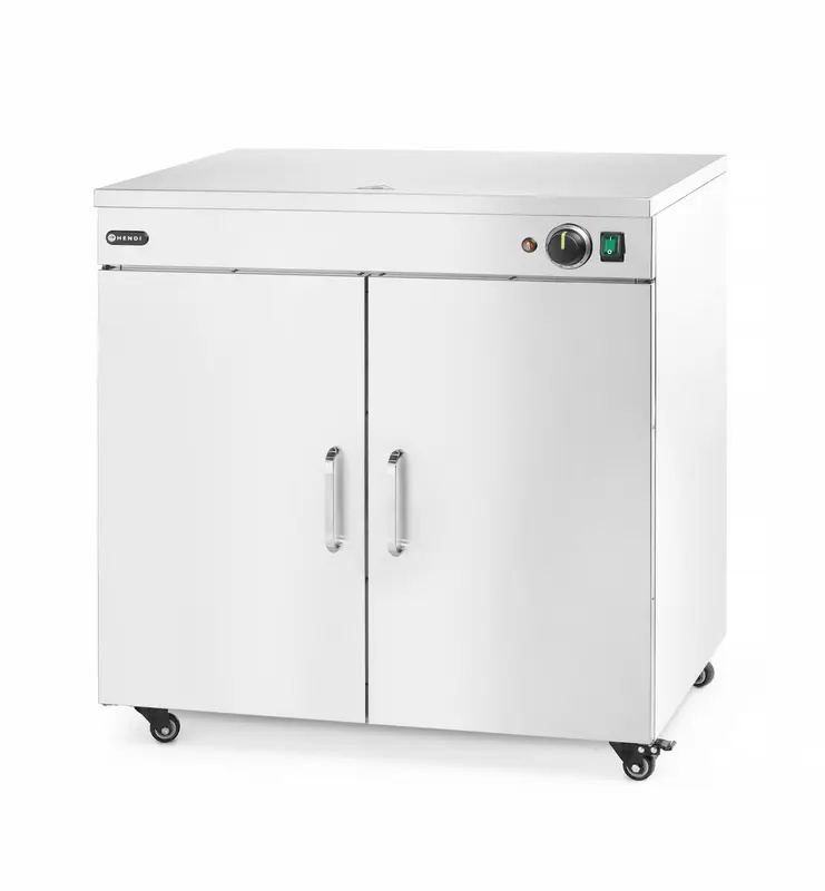 Încălzitor dublu pentru farfurii, 108 buc., oțel inoxidabil, 0,8 kW | HENDI 250174