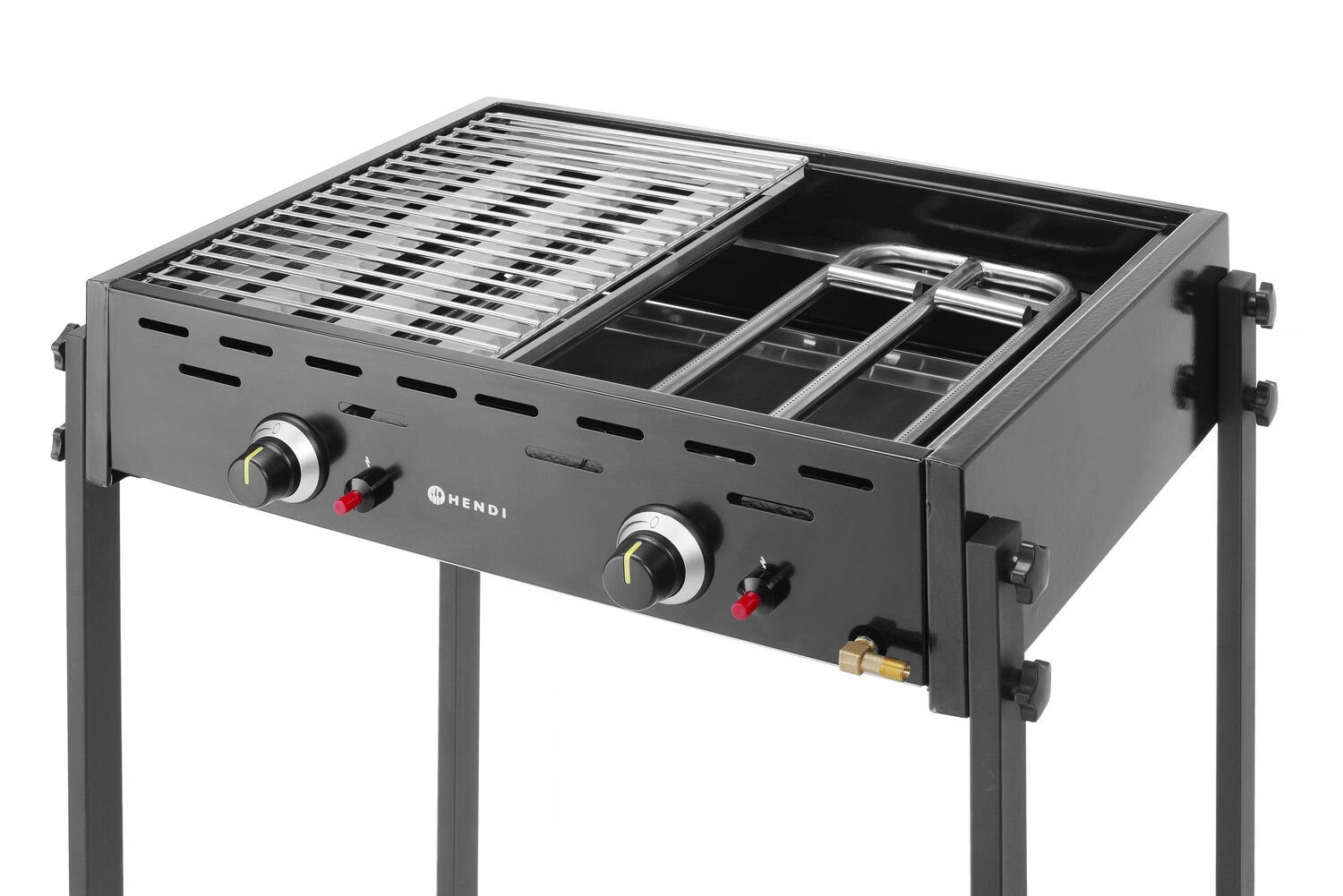 Grătar pe gaz Roast-Master Pro Black 11.6 kW, 790x560x(H)900mm | HENDI 148822