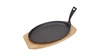 Platou din fontă cu bază și mâner din lemn HENDI 629383