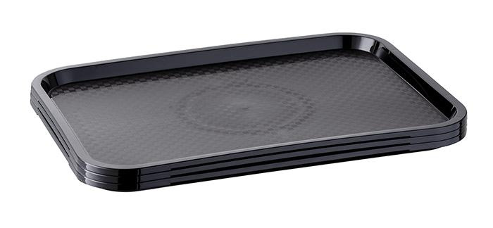 Tavă FAST FOOD neagră, 41x30.5x2.5 cm | APS 536