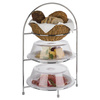 Suport pentru servire cu 3 farfurii, oțel inoxidabil, 29x19.5x43 cm | APS 33220