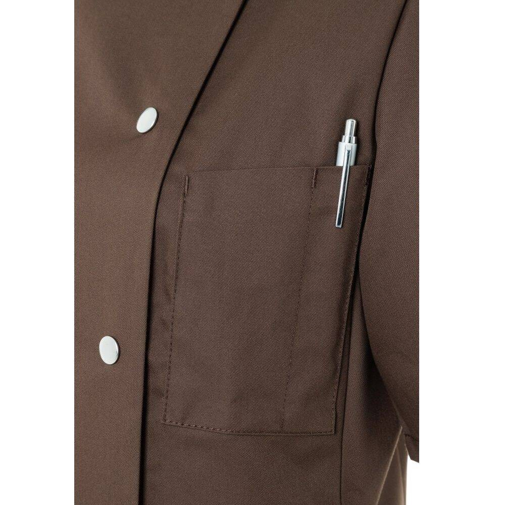 Bluză de bucătar de damă Greta maro deschis | KARLOWSKY JF 4-28