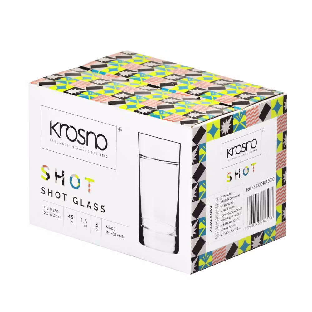 Pahar de shot pentru vodcă 40 ml - set de 6 bucăți | KROSNO GLASS F687330004016000