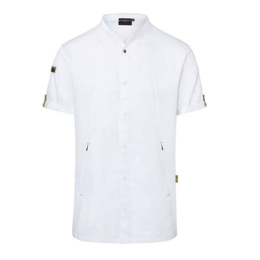 Bluză albă de bucătar cu mânecă scurtă pentru bărbați Green-Generation | KARLOWSKY JM 36-3