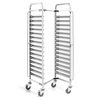 Cărucior pliabil din inox pentru transportul recipientelor GN | FORGAST FG01105