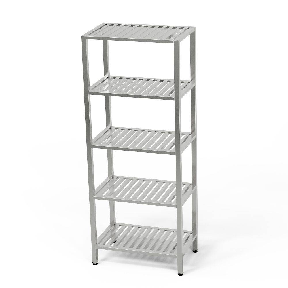 Raft Greting din oțel inoxidabil cu 5 rafturi 60x60x180 cm | FORGAST