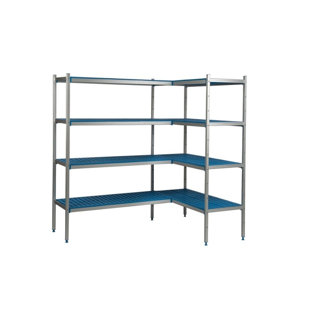 Raft de colț cu 5 rafturi adânci. 60 cm 2PD-65+10P-96+10UM | ALUSHELF 60383