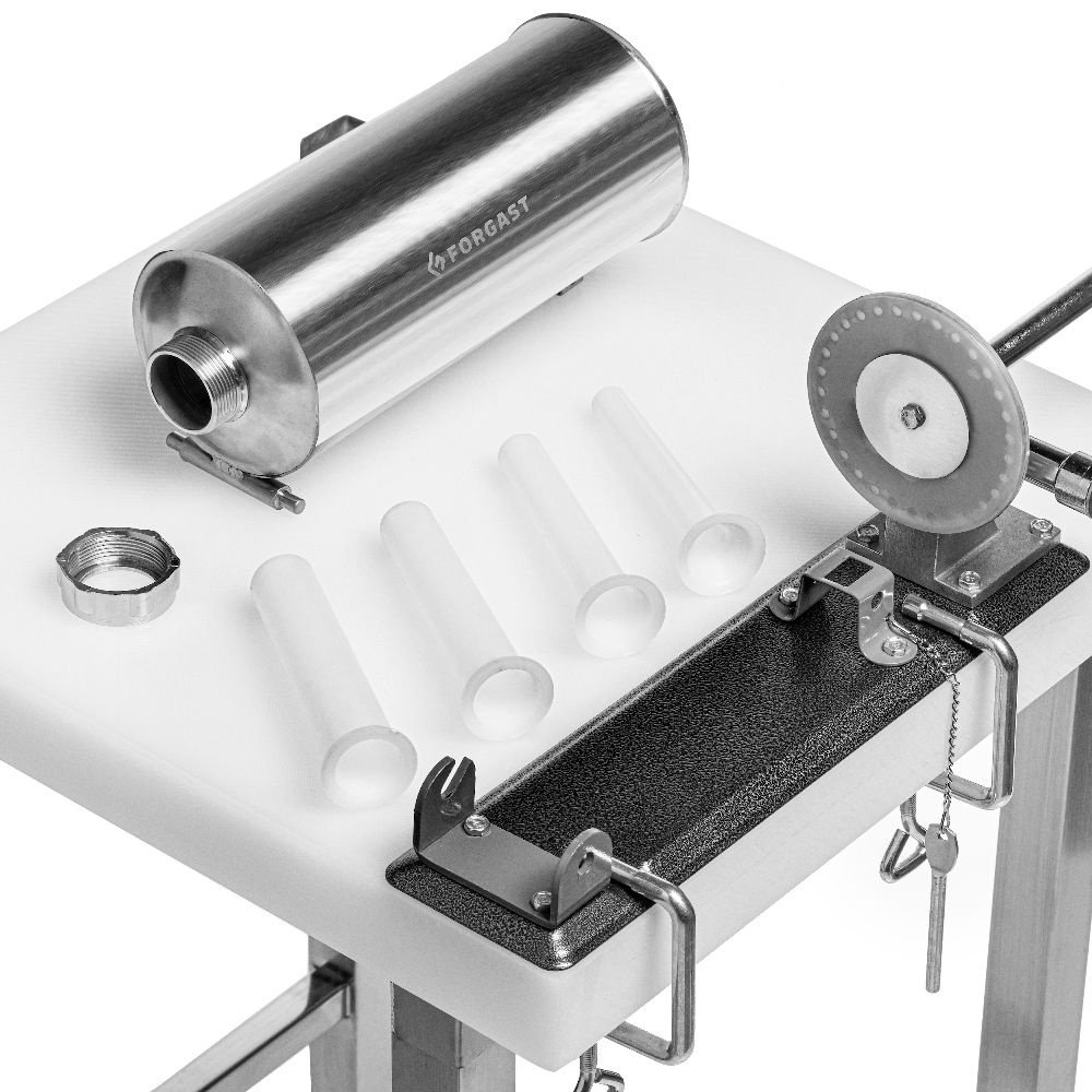 Umpletor orizontal de cârnați 3 l, oțel inoxidabil FORGAST FG10614