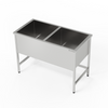 Bazin cu 2 camere din oțel inoxidabil (adâncime. 30 cm) 130x70x85 cm | FORGAST