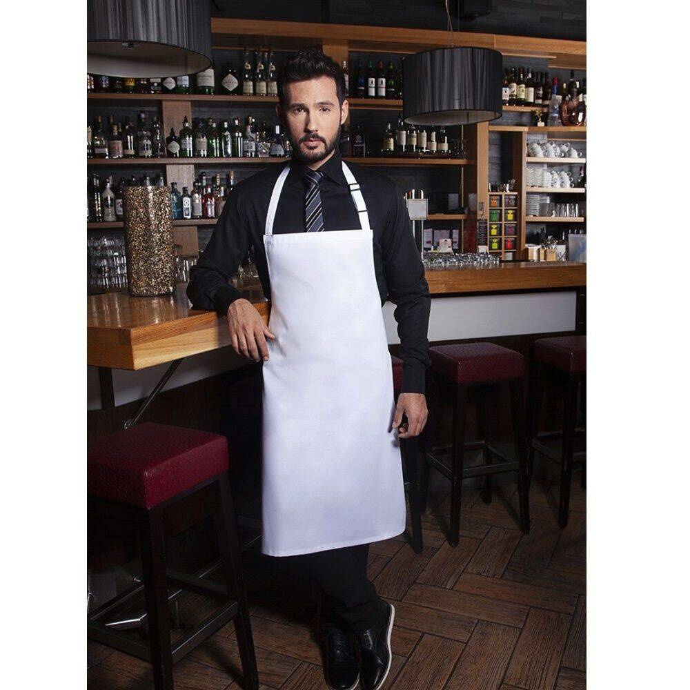 Șorț de bucătar Basic 75 x 90 cm cu cataramă alb | KARLOWSKY BLS 4-3-buc