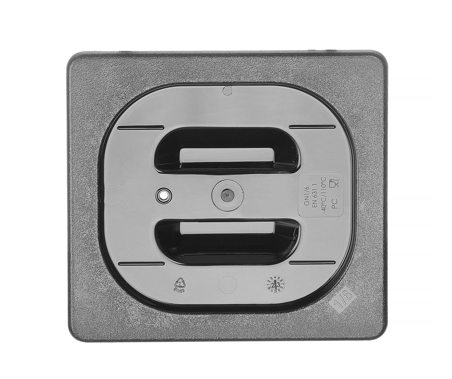 Capac GN 1/6 din policarbonat negru | HENDI 862957