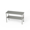 Extensie masă 2 rafturi din oțel inoxidabil 4 picioare 100x30x60 cm | FORGAST