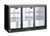 Frigider de bar cu 3 uși pentru băuturi 338 l, aluminiu, negru, 2-10°C | ARKTIC 235836