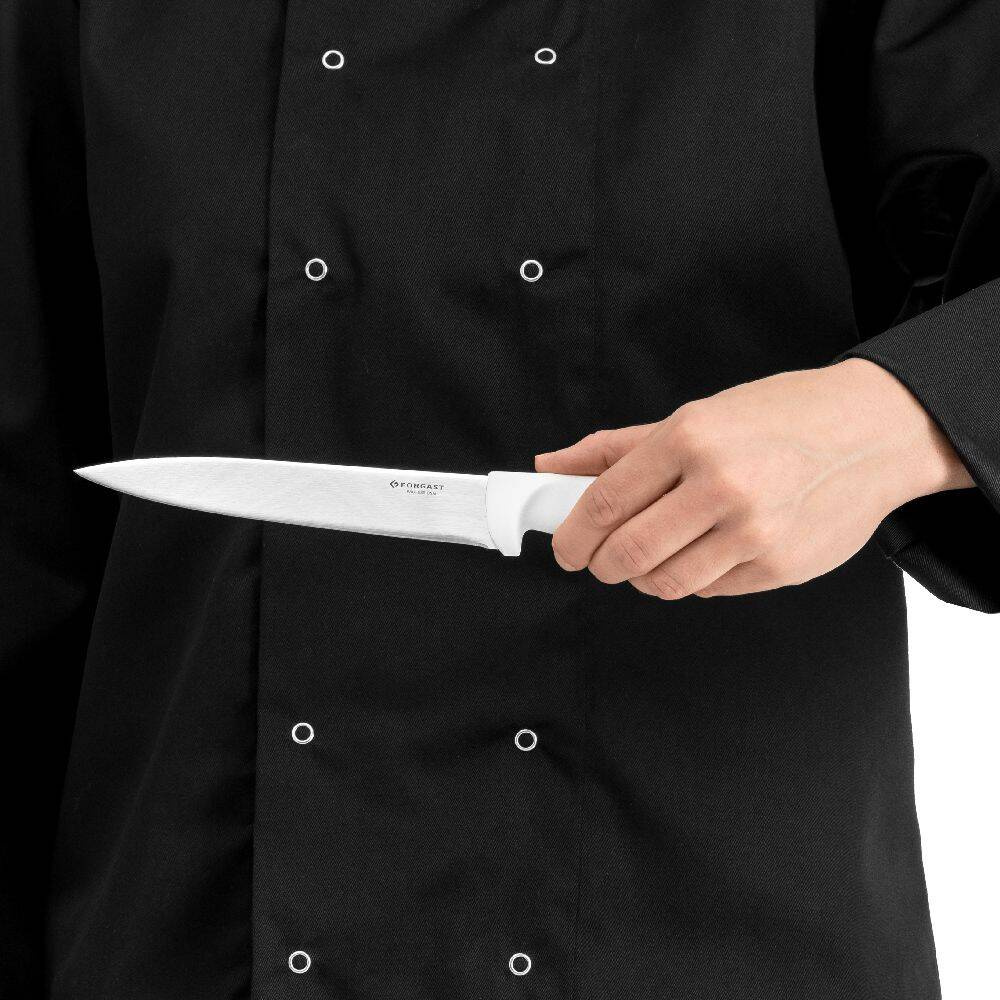 Cuțit de bucătărie HACCP alb, lungime 18 cm | FORGAST FG01846