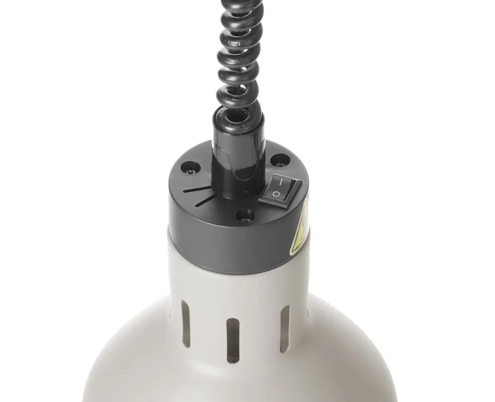 Lampă suspendată pentru încălzirea alimentelor, cilindrică, albă, 230V/250W | HENDI 273821