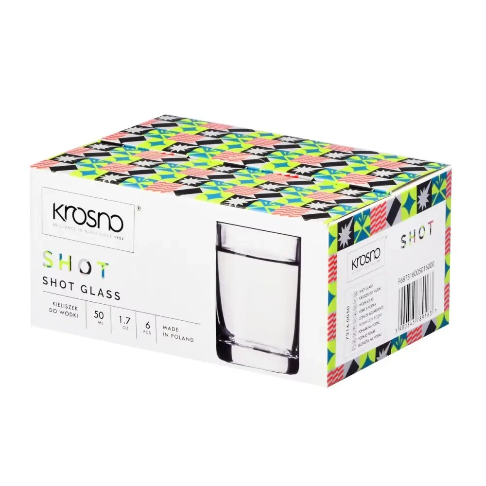 Pahare pentru vodcă Shot 50ml - set de 6 bucăți | KROSNO GLASS F687316005016000