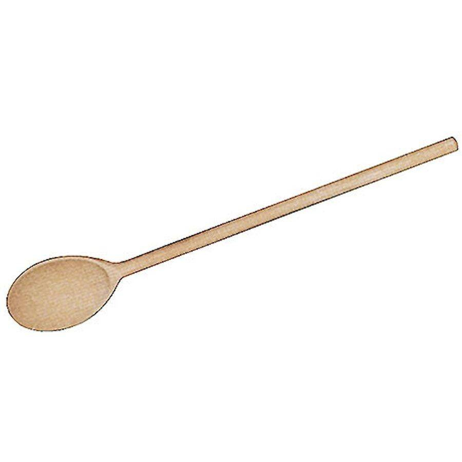 Lingură ovală din lemn pentru tigăi teflonate, lungime 35 cm | CONTACTO 832/035