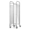 Cărucior inox pliabil pentru transport tăvi 60x40 cm | FORGAST FG01102