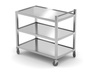 Cărucior de așteptare din oțel inoxidabil sudat cu 3 rafturi HENDI 810224