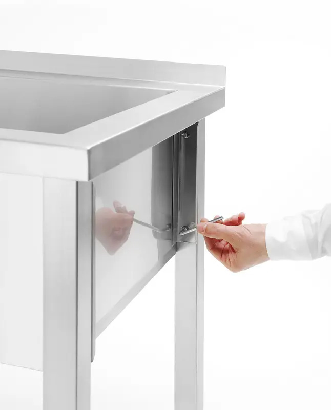 Bazin cu 1 cameră din oțel inoxidabil Budget Line, 80x60x85 cm | HENDI 811009