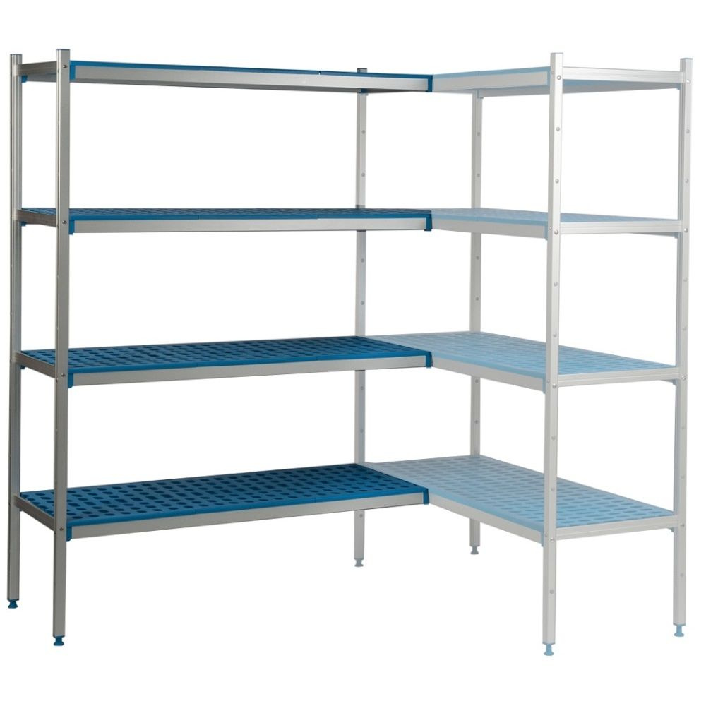 Raft de colț cu 5 rafturi adânci. 60 cm 1PD-65+5P-166+10UM | ALUSHELF 60380