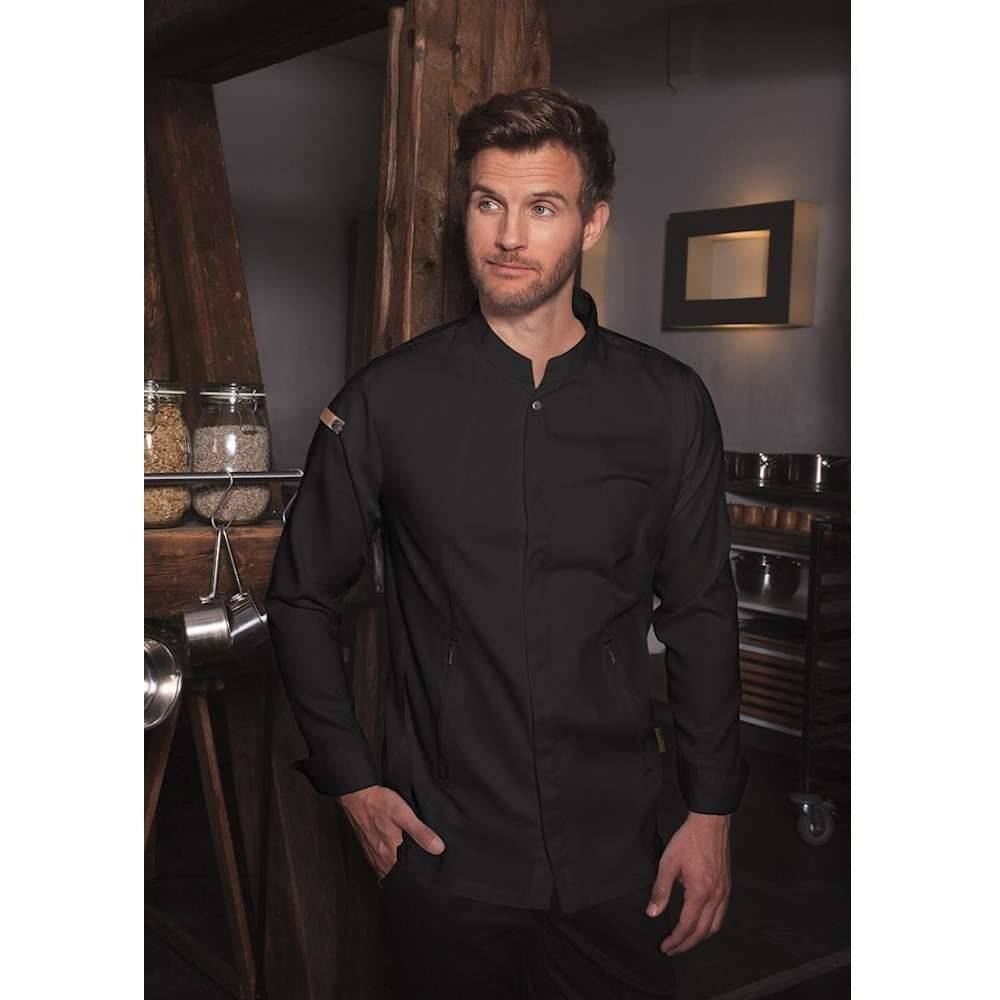 Bluză neagră de bucătar pentru bărbați Green-Generation | KARLOWSKY JM 35-1